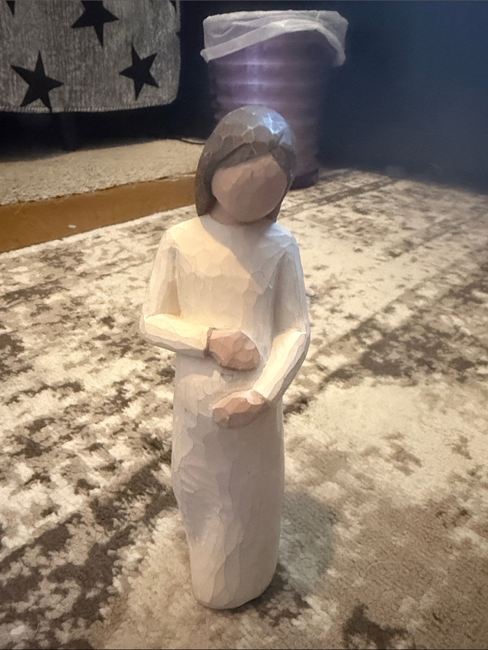 Willow Tree White and Brown Expecting Mother Figurine